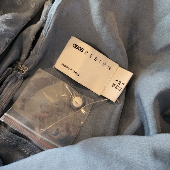 Asos Design blue dress sz 2 - Picture 6 of 6